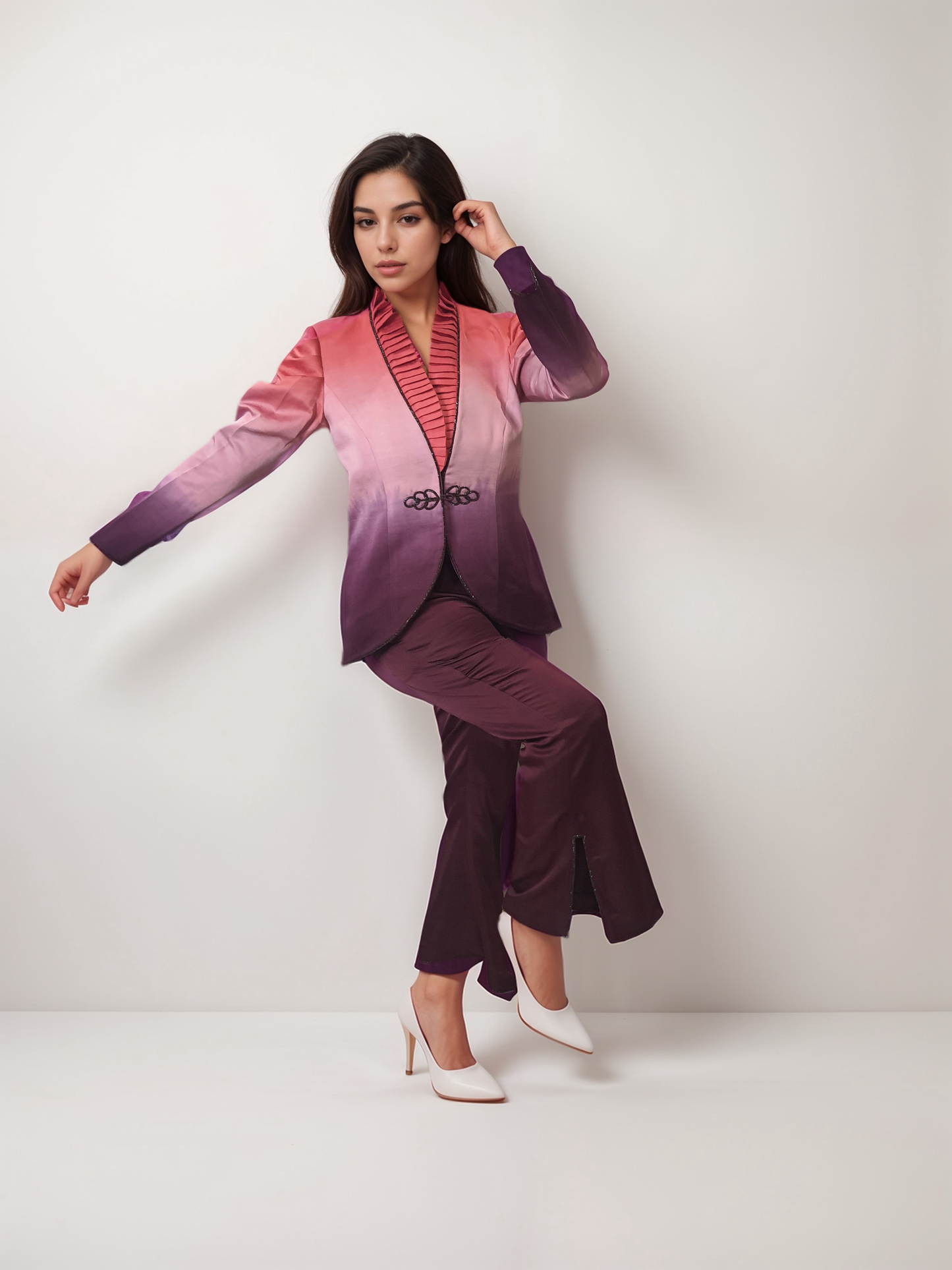Peach to Purple Ombre co-ordset