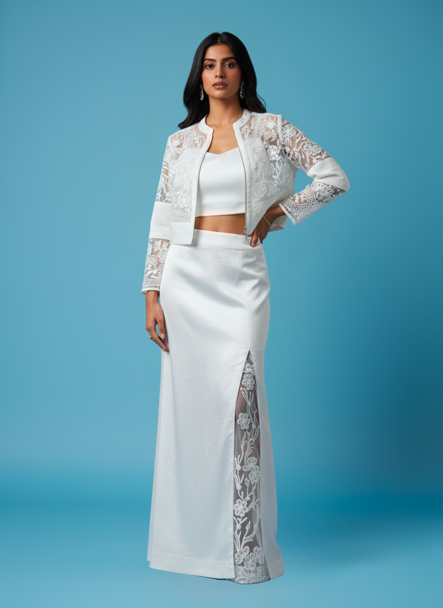 Ivory Skirt Set