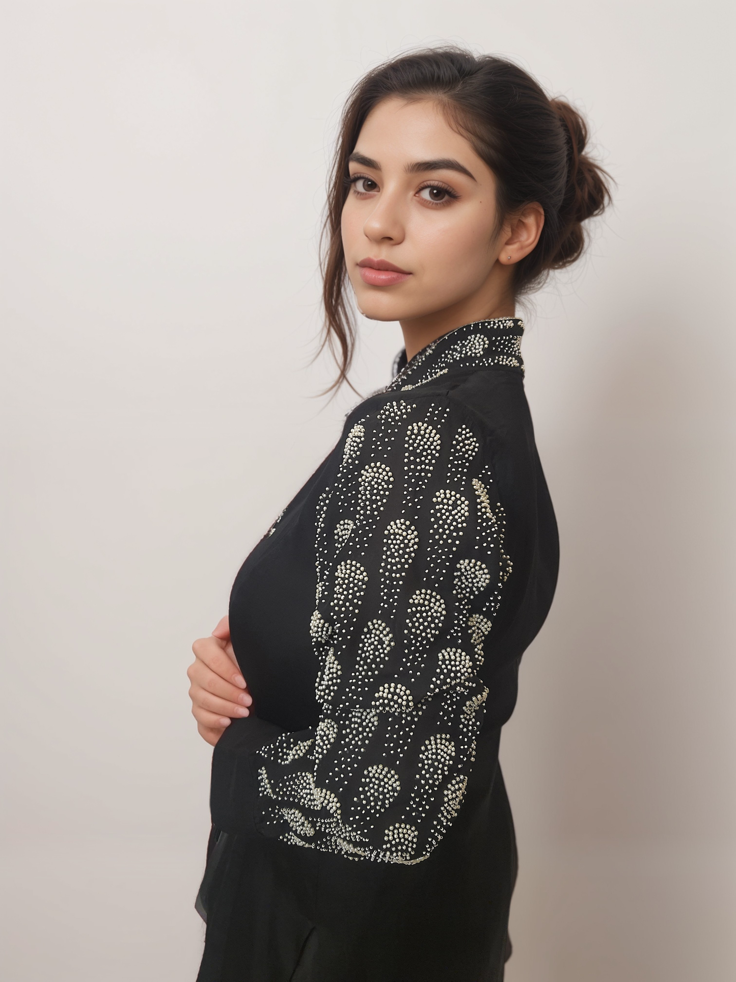 Black co-ord set with dhoti pants