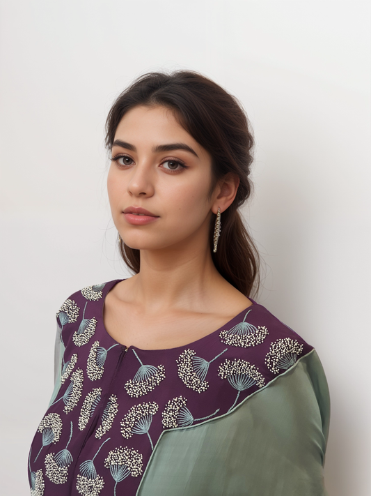 Ombre Cape and Sharara set
