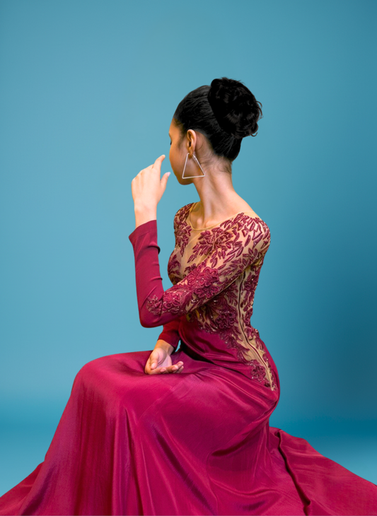 Maroon Aurora Gown