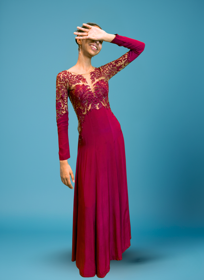 Maroon Aurora Gown
